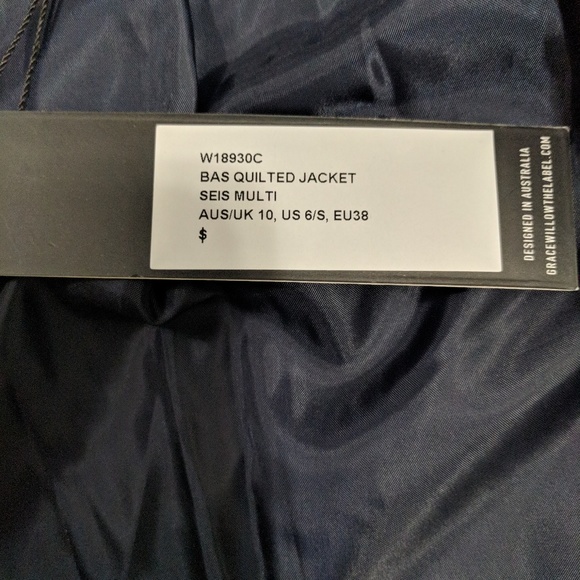 NWT Grace Willow Geometric Print Quilted Jacket - Picture 8 of 8